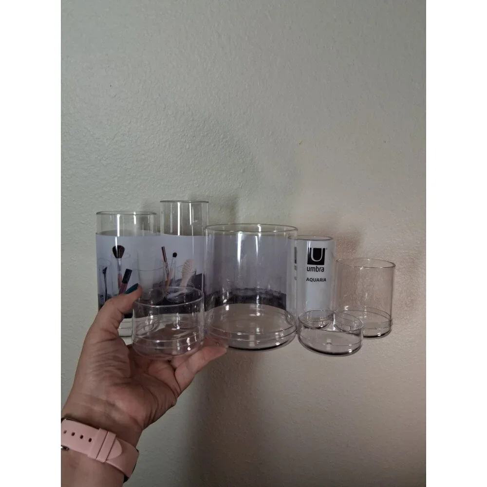 NWT Umbra Organizer Bathroom Cosmetics Clear Acrylic
